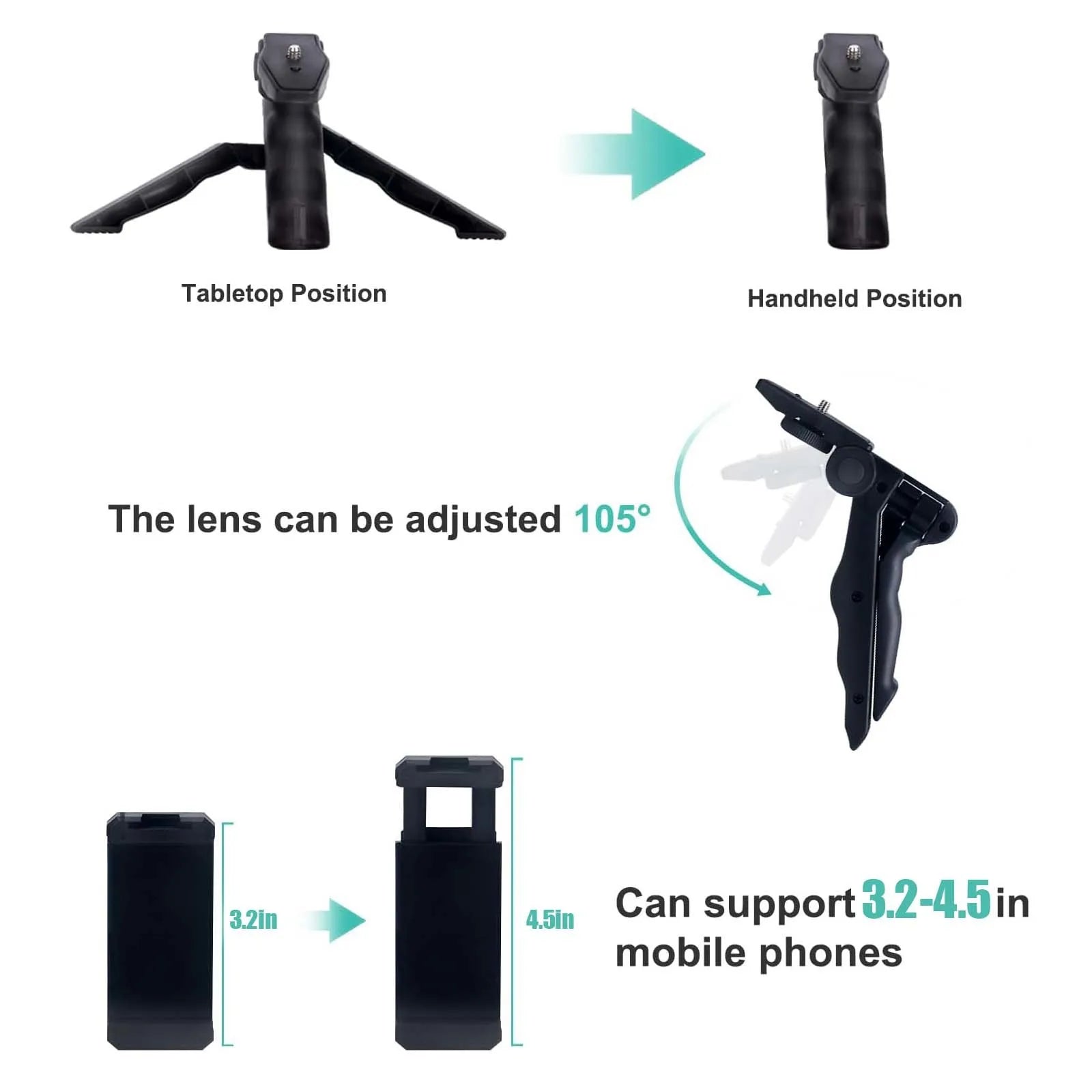 Smartphone Vlogging Kit for iPhone Android with Tripod Mini Microphone Starter Vlog kit for TikTok Live Stream Video YouTube