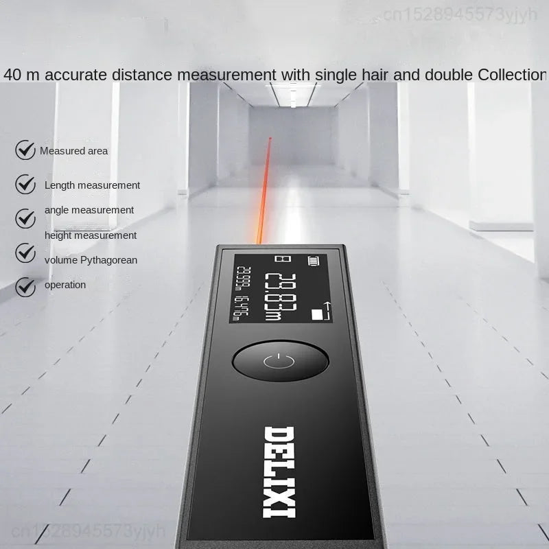 New Xiaomi DELIXI Laser Rangefinder Portable Electronic Ruler Handheld Distance Meter LED Display Digital Indoor Measuring Tools