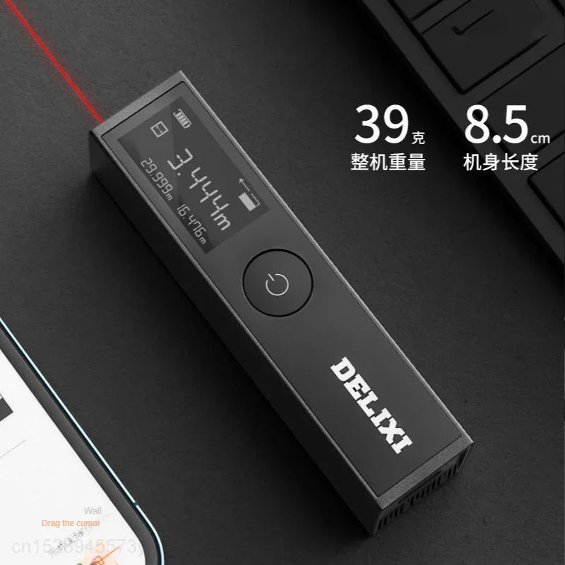 New Xiaomi DELIXI Laser Rangefinder Portable Electronic Ruler Handheld Distance Meter LED Display Digital Indoor Measuring Tools