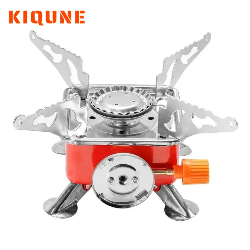 KIQUNE Portable Mini Folding Gas Stove - Camping Cookware