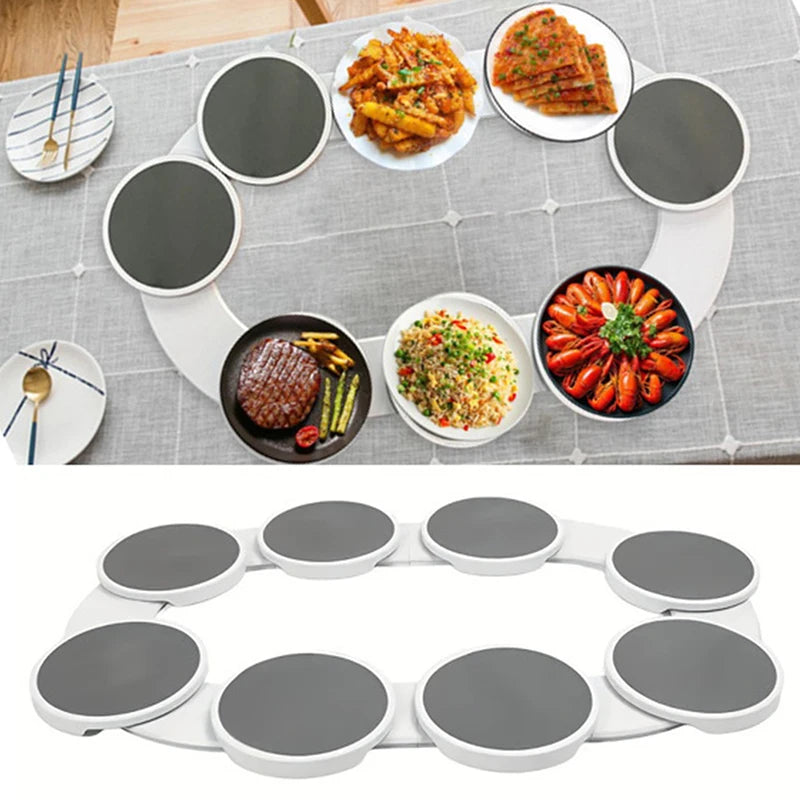 Rotating Lazy Susan Tray for Dining and Kitchen.