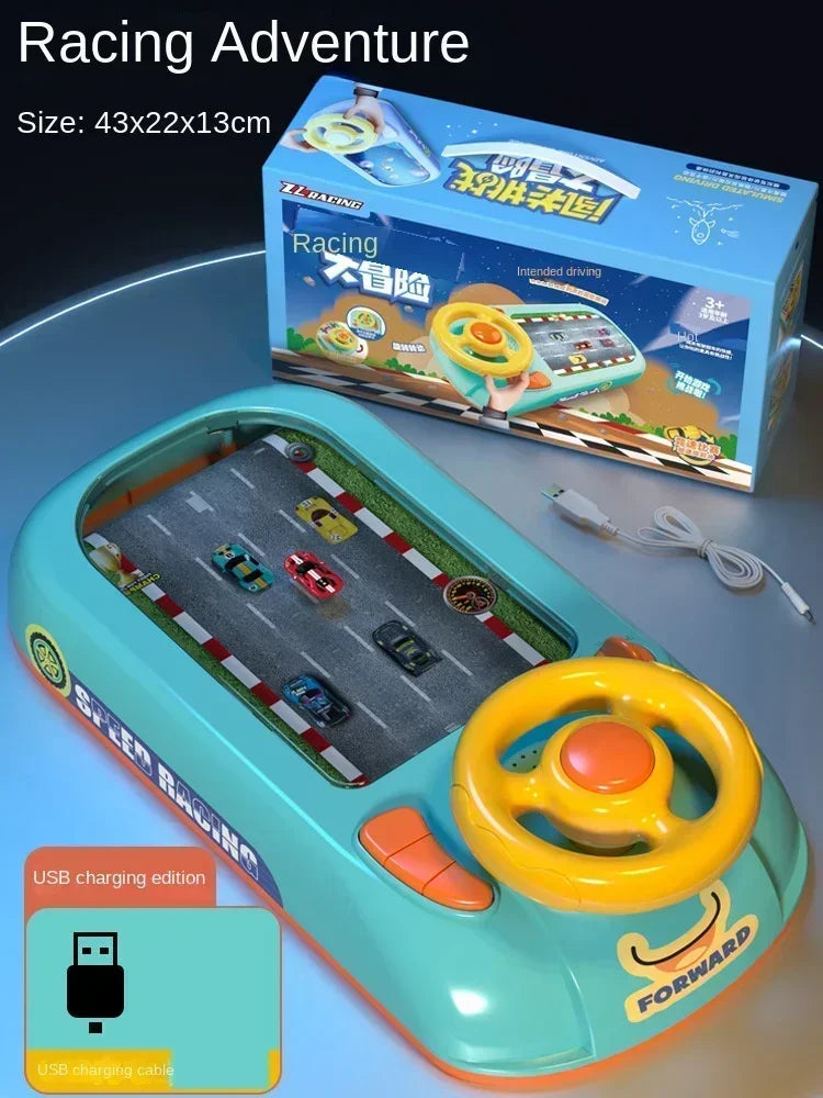 Children's Electronic Adventure Steering Wheel - Racing Cars & Driving Toy with Music