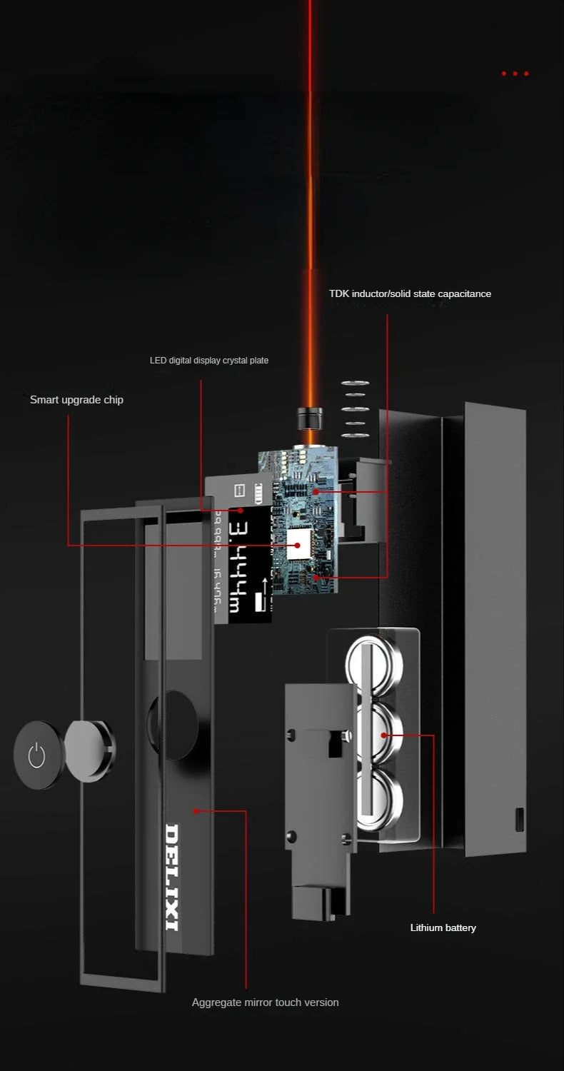 New Xiaomi DELIXI Laser Rangefinder Portable Electronic Ruler Handheld Distance Meter LED Display Digital Indoor Measuring Tools