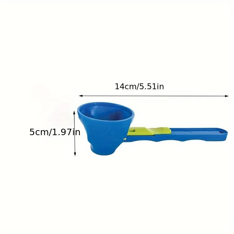 Spill-Free Measuring Spoon Funnel for Powder and Drinks