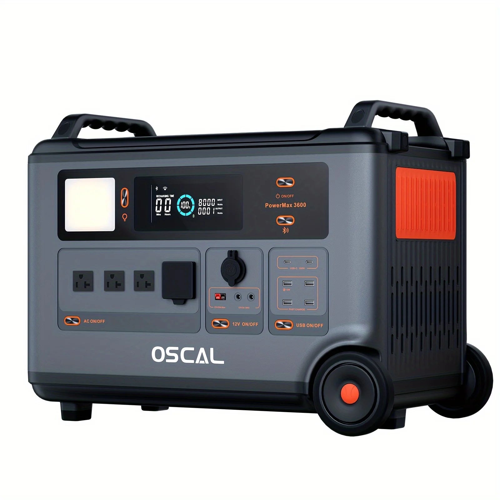 PowerMax 3600 Portable Power Station with 4 AC Outlets