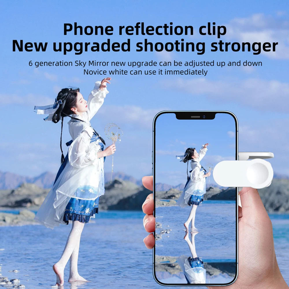 Portable Camera Mirror Clip Kit for Smartphones with Bag & Cloth