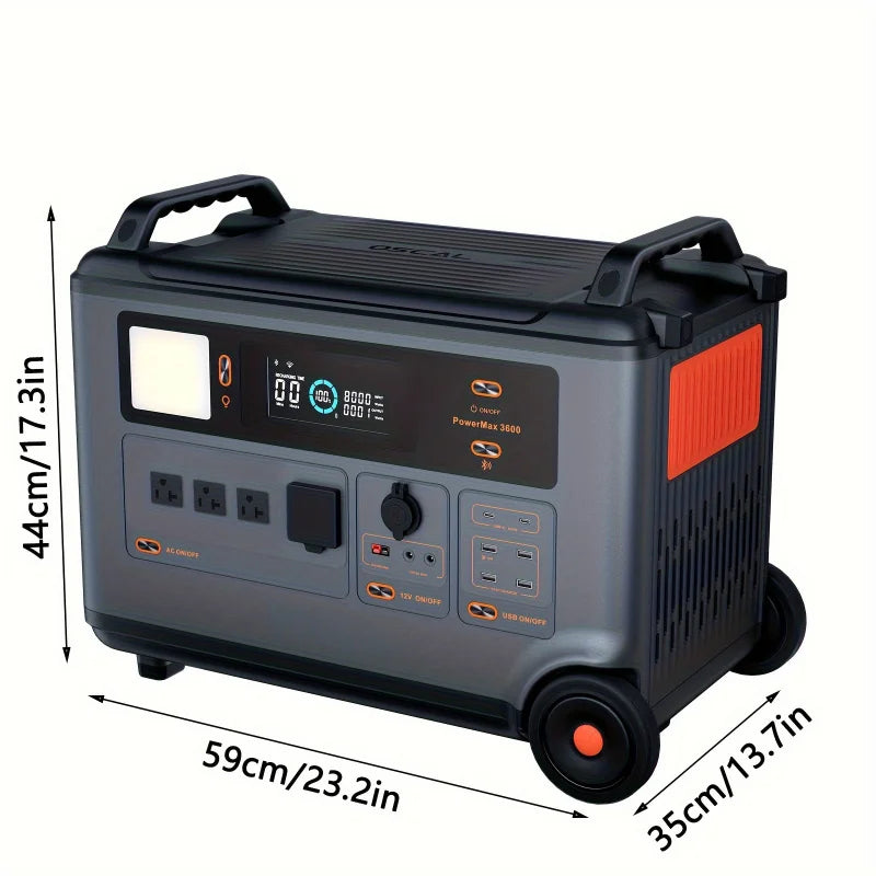 PowerMax 3600 Portable Power Station with 4 AC Outlets