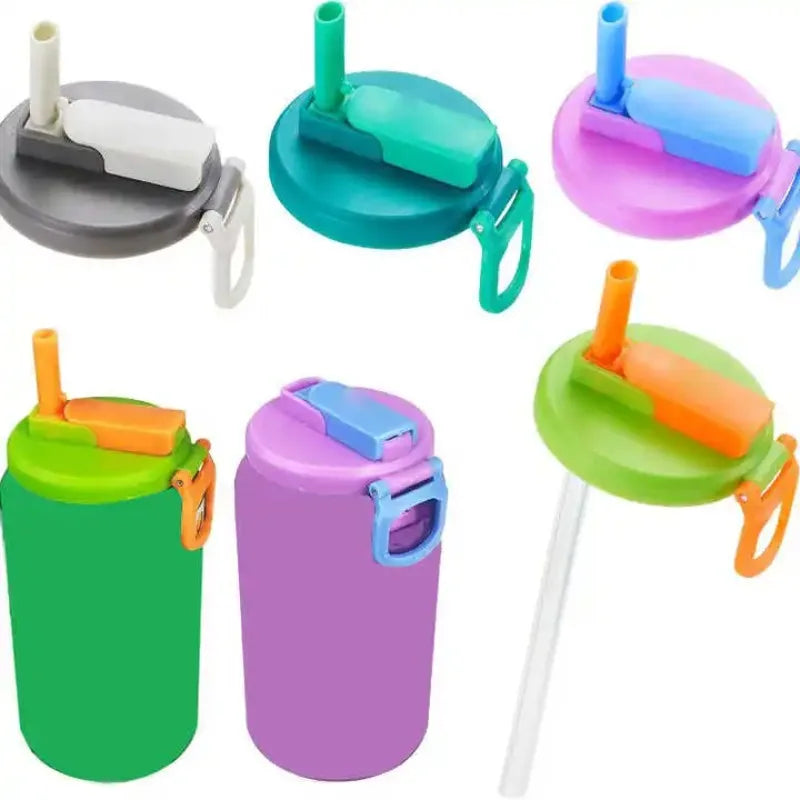 Reusable Silicone Lids & Straws for Cans – Travel Covers for Drinks