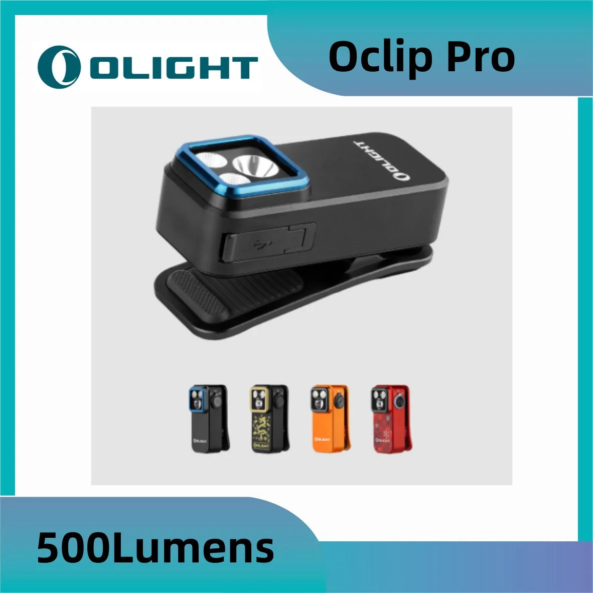 Olight Oclip Pro Clip-on Flashlight with 3 Light Modes IPX6