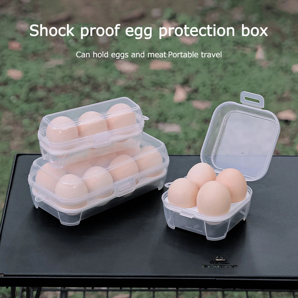 Portable Egg Box for Camping, Picnic, 3/4/8 Grids Egg Holder