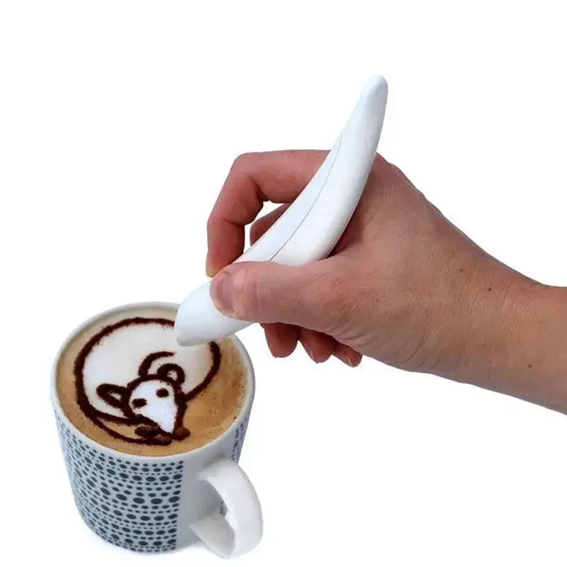 Coffee pen for decorating lattes and cakes, used by baristas.