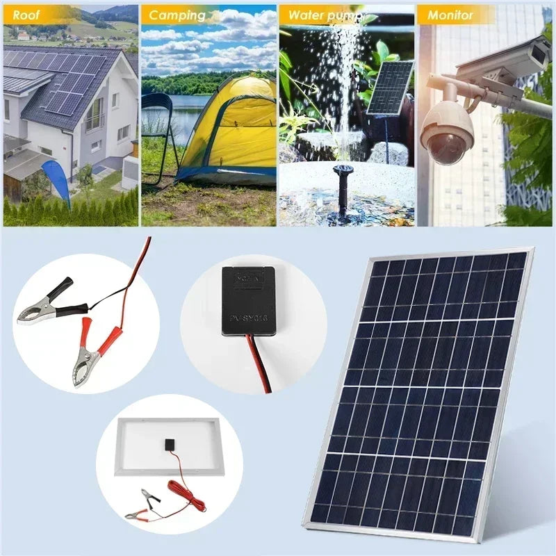 300W Solar Panel Kit with USB Power for Outdoor & Home