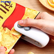 Rechargeable 2-in-1 Mini Heat Sealer for Bags, Snacks, and Food Packaging