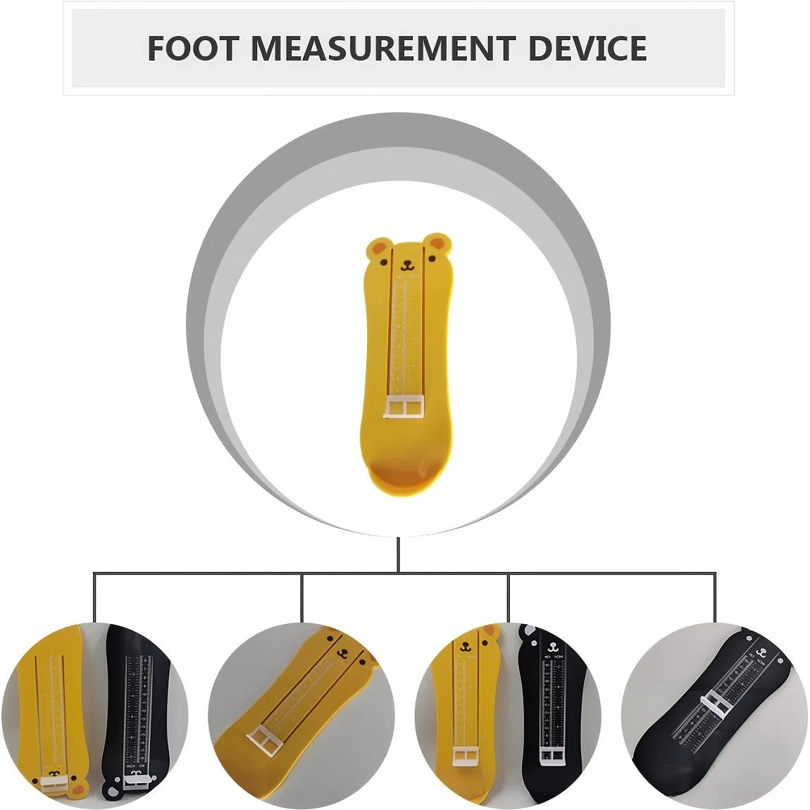 Foot Measurement Device for Kids Foot Length Measure Gauge Shoe Sizer Measuring for Infants Toddler Shoes Size Measuring Ruler