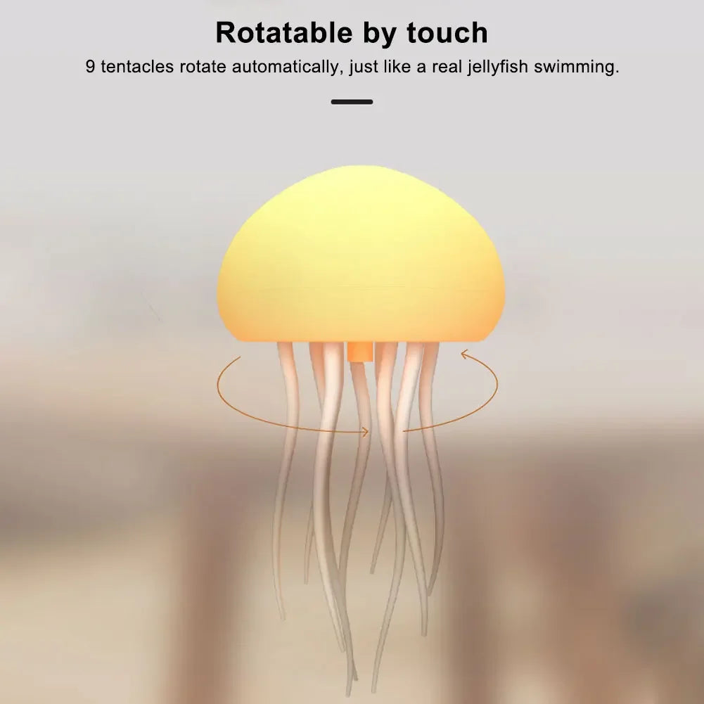 Jellyfish Night Light, RGB, Voice Control, LED.